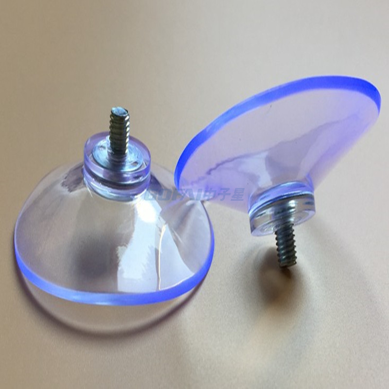 Mini läpinäkyvä silikoni -tyhjiö Kaksinkertainen imukuppi lasille